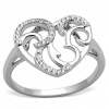 Prsteň Heart so zirkónmi Bs3-524 Veľkosť prsteňa: 54 (17,2 mm)