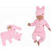 Detský komplet - Baby Set Zyzio a Zuzia 86 Pink 3 PCS. (Teleso pásky 3. set+nohavice+čiapka 86)