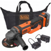 BLACK+DECKER Aku uhlová brúska125mm, 18V 1x4,0Ah v taške BCG720M1