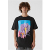 LY TEE - BLURRED FLOWERS - black M
