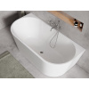 Besco VICA NEW 150 VAŇA VOĽNE STOJACA 150x80, biela sanitárny akrylát, klik-klak chróm - čistenie zhora WAS-150VNO