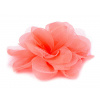Šifónový kvet Ø8 a 9 cm lososová tm. 4ks