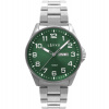 LAVVU Oceľové pánske hodinky BERGEN Green so svietiacimi číslami