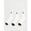 Volcom Full Stone Sock 3Pk (white), biela