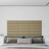 zahrada-XL Nástenné panely 12 ks kapučínové 60x15 cm umelá koža 1,08 m² 343985