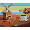 Diamantové maľovanie - SURREALISTICKÁ KÁVA - INŠPIRÁCIA S. DALÍ Rámovanie: vypnuté plátno na rám, Rozmer: 40x50 cm