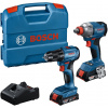BOSCH GDX 18V-285 + GSR 185-LI + 2× 2,0 Ah + GAL 18V-20 +kufor PROFESSIONAL 06019N2123
