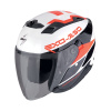 Helma na motorku SCORPION EXO-230 BAND bielo/čierno/červená Veľkosť: L