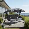 Záhradná hojdačka Ravenna Black Editon s bočnými stolíky H024-07IB PATIO