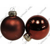 Vianočná sklenená guľa 4 cm - hnedá matná