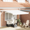 zahrada-XL Ručná vysúvacia markíza vidaXL s LED Biela 350x250 cm, Náhrada tkaniny pre markízu vidaXL 3,5x2,5 m rám Biela 3330358