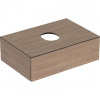 Geberit VariForm - Umývadlová skrinka, 75x51x24 cm, 1 zásuvka, zápachový uzáver, dub 501.163.00.1
