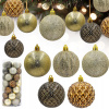 Vianočná guľa zdobená, Súprava mix 6 cm, 35 ks