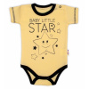 Body krátky rukáv Baby Nellys, Baby Little Star - žlté - 50 (0-1m)