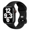 Čierny klasický silikónový remienok pre Apple Watch 40 mm – módne a pohodlné