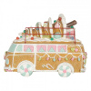 Clayre & Eef Vianočný perníkový autobus s LED svetielkami Gingerbread - 31*12*23 cm / 2*AAA - Clayre & Eef