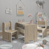 Detský set stolík a 2 stoličky s úložnou policou - sonoma