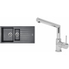 Set Sinks (dřez Perfecto 1000.1 Titanium 72 + baterie Mix 350 P Chrom - lesklý) ACRP10172M350P
