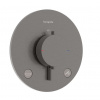 Hansgrohe Ecostat Comfort S Termostatická batéria pod omietku, na 2 spotrebiče, kefovaný čierny chróm 33718340-HG