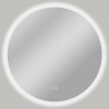 CERANO - Kúpeľňové LED zrkadlo Blanco, akrylátový rám - biela lesklá - Ø 60 cm