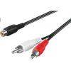 PremiumCord Kabel 1x CINCH female - 2x CINCH male 20cm kjackcy2-02