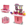 2v1 Malý kufor a kuchyňa s príslušenstvom - ružová