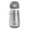 Fľaša Bidon s dvojitými stenami Stainless Steel Bottle Beaba Mineral Grey 350 ml z nehrdzavejúcej ocele sivá od 18 mes