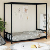 zahrada-XL Rám detskej postele čierny 90x190 cm masívna borovica 834518