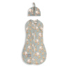 Zavinovačka Second STEP SWADDLE s čiapkou zadarmo, VINTAGE ANIMALS SKY BLUE, od značky Sleepee
