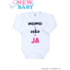 Body s potlačou New Baby mama plus ocko rovná sa JA - Ružová - 86 (12–18m)