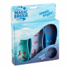 KERBL Jazdecká kefa Magic Brush, tyrkysová, fialová a modrá, 3 ks všetky veľkosti