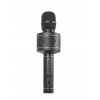 Čierny karaoke mikrofón Medvedík Bluetooth na batériu