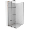 Mexen Kioto L, sprchová zástena Walk-In 80 x 200 cm, 8mm číre sklo čierny vzor, medený matný profil, 800-080-103-65-77