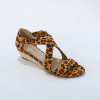 Sandále s leopardím vzorom na klinovom podpätku vzor leopard 040 Blancheporte