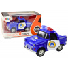 LEAN TOYS Klasické policajné auto 1:38 Jazda so svetlami a zvukmi v modrej farbe