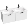 Ravak Chrome skrinka 120x49x47 cm závesná kúpeľňová skrinka pod umývadlo biela X000001747