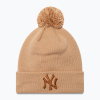 Dámska čiapka New Era Metallic Bobble Knit Beanie New York Yankees beige