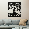 Drevený strom života na stenu - Tree štvorec Vyberte si rozmer výrobku:: 55x53, Vybrať dekor:: Dub Sonoma