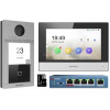 HIKVISION DS-KIS604-S(C)Kit IP videotelefonu, bytový monitor + dveřní stanice + switch + microSD DS-KIS604-S(C)