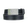 Unikátny čierny opasok z pravej kože SWAROVSKI GREEN– ručná výroba na Slovensku (VSWAROVSKI-GREEN40B)