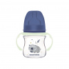 CANPOL BABIES Fľaša antikoliková so svietiacimi úchytmi EasyStart Sleepy koala 120ml modrá
