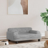 vidaXL Posteľ pre psa bledosivá 70x45x30 cm zamat - Sivá - 179847-113970