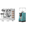 Rocket Espresso Appartamento, copper + Eureka Mignon Specialita, CR tiffany blue