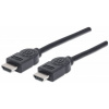 MANHATTAN kabel High Speed HDMI 4K, 3D, Male to Male, stíněný, černý, 1,8m 306119