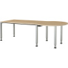 Obdĺžnikový stôl ,š x h 1600 x 800 mm, zaoblený prídavný prvok vpravo mauser