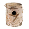 DUVO+ Drevená búdka pre andulky z dutého brezového kmeňa 19x10x3,8cm