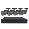 Securia Pro IP kamerový systém NVR4CHV4S-B smart, čierny Nahrávanie: bez disku
