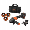 Black+Decker BCG6L8F1S-QW akumulátorová uhlová brúska 115mm 18V 4,0Ah