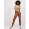 Hnedé lesklé legíny Brian RV-LG-6007.11-brown S