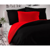 Kvalitex Saténové obliečky LUXURY COLLECTION 140x200, 70x90cm červené / čierne